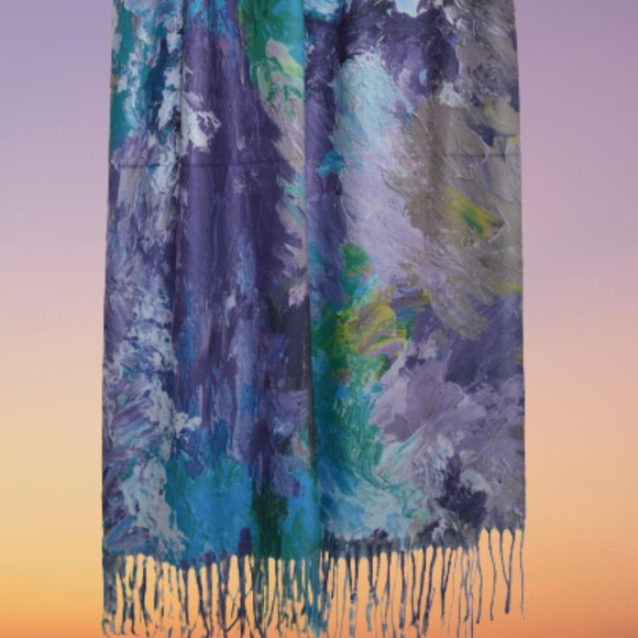 Woman extra long scarf - Picture 7 of 8